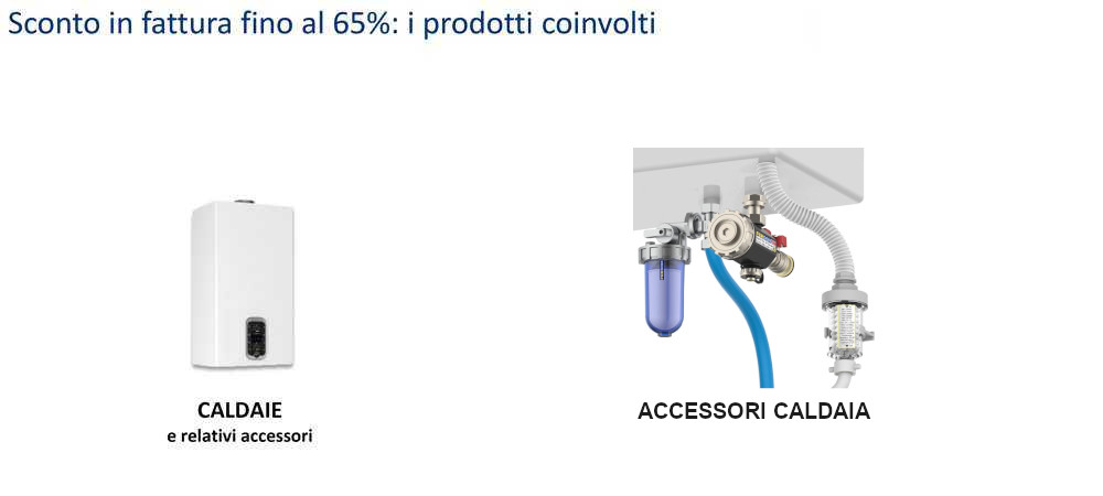 sconto in fattura caldaia